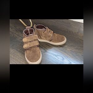 Cienta suede leather Brown Kids Shoes with Velcro Straps